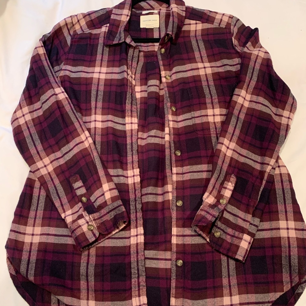 Dark Purple Flannel Size: M